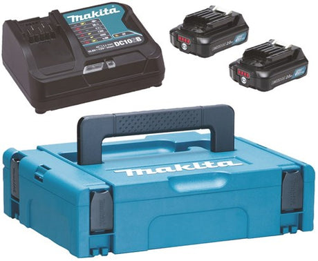Kit de démarrage d'accessoires Makita dc10sb + 2x bl1021b | dans un coffret m-box - 197658-5