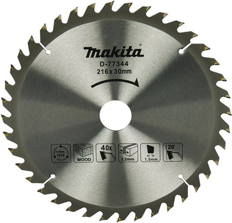Makita lame de scie à tronçonner bois 216x30x1,5 40t 20g, ls0816f - d-77344