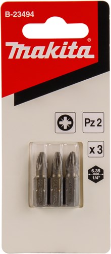 Makita accessoires embout à vis pz2x25mm 3 pièces - b-23494