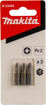 Makita accessoires embout à vis pz2x25mm 3 pièces - b-23494