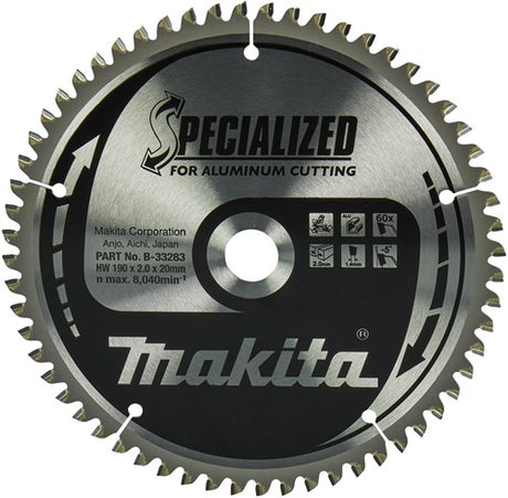Accessoires Makita lame de scie à tronçonner | aluminium | 190x20x2.0 60t -5g - b-33283