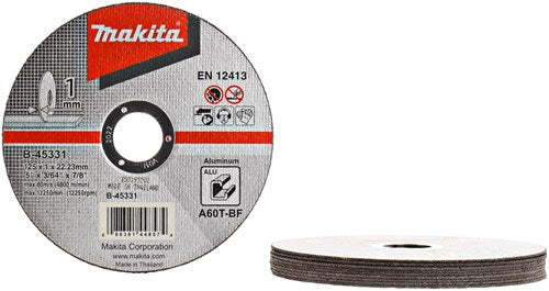 Makita accessoires disque à tronçonner 125x1,0mm aluminium - 10 pièces - b-45331
