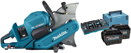 Makita ce001gl204 | scie à tronçonner xgt 2x40v max | 355 mm | 8,0 Ah (2 pièces) | chargeur rapide duo | dans la boîte mbox ce001gl204
