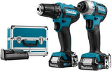 Makita clx224sax1 combo set - perceuse sans fil df333 + visseuse à percussion td110 12v 2.0ah li-ion - clx224sax1