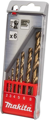 Makita accessoires jeu de forets à métaux 6 pièces - d-57168 d-57168