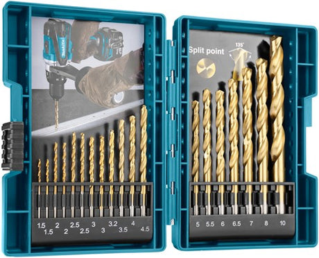 Makita accessoires jeu de forets hss-tin 19pcs - d-67527