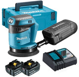 Makita dbo180rtj | ponceuse excentrique batterie lxt 18v 125mm en mbox (2x batterie 5.0ah + chargeur rapide dc18rc) - dbo180rtj