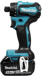 Makita ddf083rtj tournevis sans balais 18v, batterie 5,0 ah (2 pièces), chargeur rapide, mbox