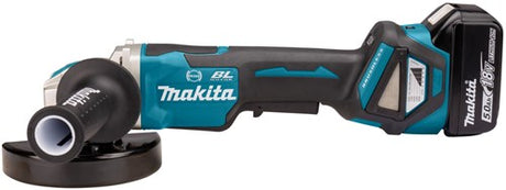 Makita dga519rtj meuleuse d'angle à batterie 125mm x-lock 18v 5.0ah batteries