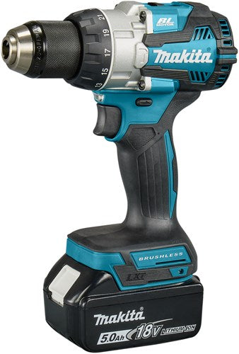 Makita dhp489rtj | Perceuse-visseuse à percussion 18 V, batterie 5,0 Ah (2 pcs), chargeur rapide, en mbox - dhp489rtj