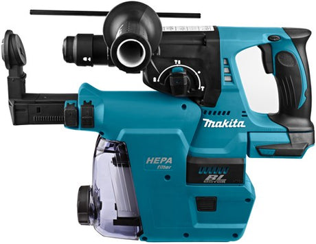 Makita mr243zjw Marteau combiné 18 volts | sds-plus | avec tête de perçage interchangeable avec aspiration de poussière | sans piles ni chargeur dans m-box - hebr243zjw
