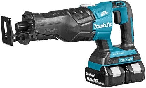 Makita DJR360PT2 - Scie alternative 2x18 V Batterie 5,0 Ah (2 pcs), chargeur rapide duo, mallette