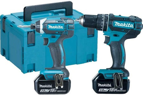 Makita dlx2339j perceuse sans fil 18v ddf482 + tournevis à percussion dtd156 ensemble combiné (2x batterie 3,0ah) en mbox - dlx2339j