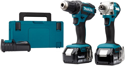 Makita dlx2339j perceuse sans fil 18v ddf482 + tournevis à percussion dtd156 ensemble combiné (2x batterie 3,0ah) en mbox - dlx2339j