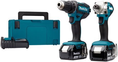 Makita dlx2339j perceuse sans fil 18v ddf482 + tournevis à percussion dtd156 ensemble combiné (2x batterie 3,0ah) en mbox - dlx2339j
