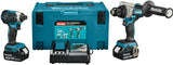 Makita dlx2545tj ensemble combiné 18v perceuse/tournevis ddf492 + tournevis à percussion dtd153 (2x 5,0ah et chargeur) dans mbox - dlx2545tj