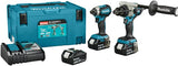 Makita dlx2550tj ensemble combiné 18v dhp492 (impact) perceuse/tournevis + tournevis à percussion dtd153 (3x batterie 5,0ah et chargeur) dans mbox - dlx2550tj
