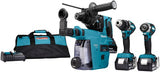 Makita dlx3106tw1 | ensemble combiné avec ddf484, dtd153z et hebr242 | 18v-dlx3106tw1