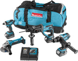 Makita dlx4017 kit de démarrage avec 4 machines Li-ion 18 V | 3 piles - dlx4017