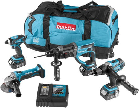 Makita dlx4017 kit de démarrage avec 4 machines Li-ion 18 V | 3 piles - dlx4017
