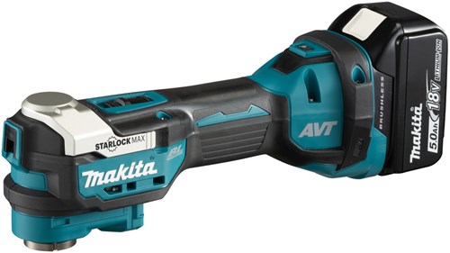 Makita dtm52rtjx2 | 18 volts | multi-outil | ensemble | Batterie 5,0 Ah (2 pièces) | chargeur | ensemble d'accessoires | dans mbox