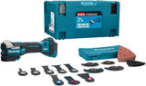 Makita dtm52zjx2 outil multifonction 18 v sans batteries ni chargeur, avec jeu d'accessoires dans m-box | sans chargeur de batteries - dtm52zjx2