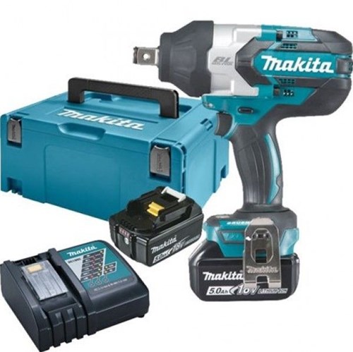 Makita dtw1001rtj clé à chocs 18v 1050 nm batterie 5,0ah (2 pièces), chargeur rapide, mbox