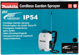 Makita dus158z | lxt 18 sc | pulvérisateur à pression à dos | 15 litres | sans batterie ni chargeur | dans la boîte - so158z