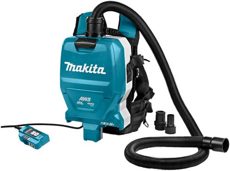 Makita dvc265zxu aspirateur dorsal aws 2x 18v | sans piles ni chargeur - dvc265zxu