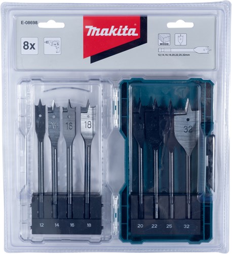 Accessoires Makita e-08698 jeu de perceuses rapides | 150 mm | 1 4 hexagone | 8 pièces - e-08698
