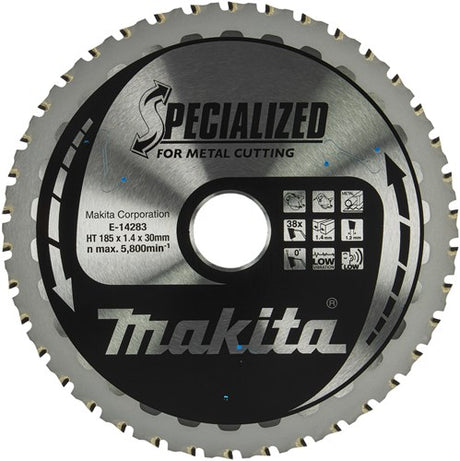 Accessoires Makita lame de scie circulaire acier | spécialisé 185x30x1.4 38t 0g - e-14283 e-14283