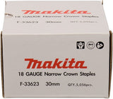 Accessoires Makita pas 30 mm 6,35x1,1x1,3 mm - couronne étroite, 18awg - f-33623