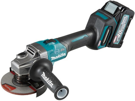 Makita ga005gm201 Meuleuse d'angle 40v max 125 mm batterie 4,0 ah (2 pcs), chargeur, mbox - ga005gm201