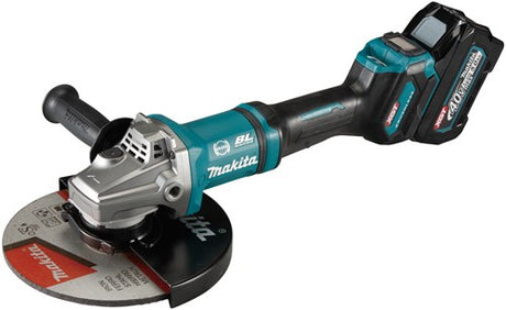 Makita ga038gt203 | meuleuse d'angle sans fil | 230 mm | 40 V maximum | 5,0 Ah | avec interrupteur de sécurité - ga038gt203