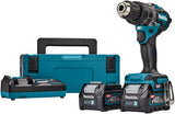 Makita hp002gd201 | Perceuse à percussion/tournevis 40 V max | Batterie 2,5 Ah (2 pièces) + chargeur rapide | dans mbox - hp002gd201