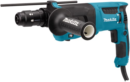 Marteau combiné Makita hr2630tx12 | sds-plus | avec tête de perçage interchangeable 800w 2,4j + jeu de 17 burins - hr2630tx12