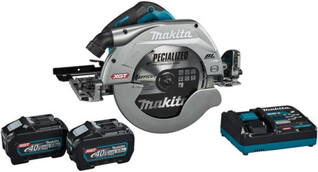 Makita hs011gt201 | 40 V maximum | scie circulaire | 270 mm | 5,0 Ah (2 pcs), chargeur rapide en boîte - hs011gt201
