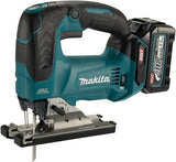 Makita jv002gd201 scie sauteuse sans fil 40 v max avec poignée en D | Batterie 2,5 Ah (2 pcs), chargeur rapide, en mbox