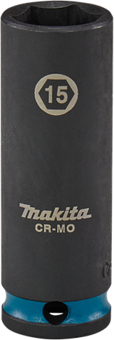 Makita douille à chocs impact noir, 3 8 15mm de long - e-16324