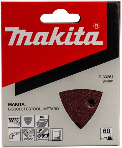 Makita accessoires feuille abrasive 3-k k60 rouge v. - p-33261
