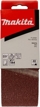 Accessoires Makita bande abrasive k40 76x457 rouge - p-37091
