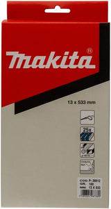 Makita accessoires bande abrasive bleu longueur 533mm largeur 13mm grain 100