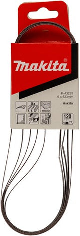 Accessoires Makita bande abrasive k120 6x533 rouge - p-43228