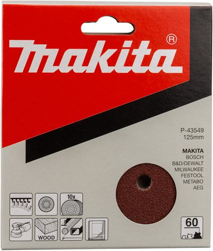 Makita accessoires disque de ponçage k60 125 rouge v. - p-43549