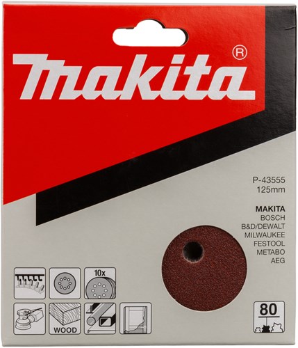 Makita accessoires disque de ponçage k80 125 rouge v. - p-43555