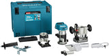 Makita rt001gz15 fraise de dessus et de bord | 40 V maximum | sans piles ni chargeur | dans mbox avec adaptateur de rail de guidage - rt001gz15
