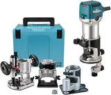 Makita rt0702cx3j | Fraise à chants 230 V | avec différents pieds | dans mbox-rt0702cx3j
