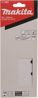 Feuille abrasive Makita 185x93 k180 vlc whi. -e-19685