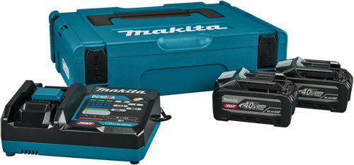 Makita1911b9-4 | Kit de démarrage xgt 40v max dans mbox1 (2x batterie 4,0ah bl4040f + chargeur rapide dc40ra) - 1911b9-4