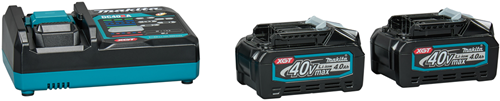 Makita kit de démarrage xgt dc40ra 2x bl4040 xgt 40v max 4.0ah | avec chargeur rapide - 191l77-9